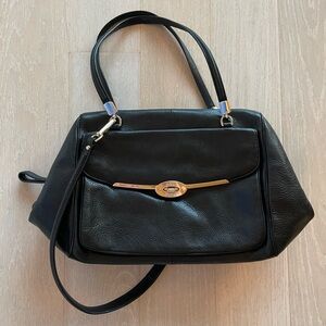 Black COACH leather handbag